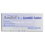 アマリール　 Amaryl, グリメピリド 4mg 錠 (Sanfi Aventis) 箱